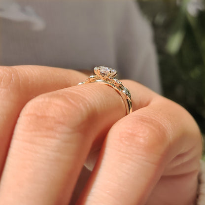 Cushion Hidden Halo Lab Grown Diamond Engagement Ring