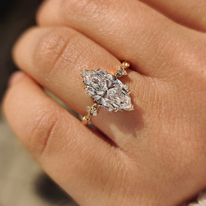 Cushion Hidden Halo Lab Grown Diamond Engagement Ring