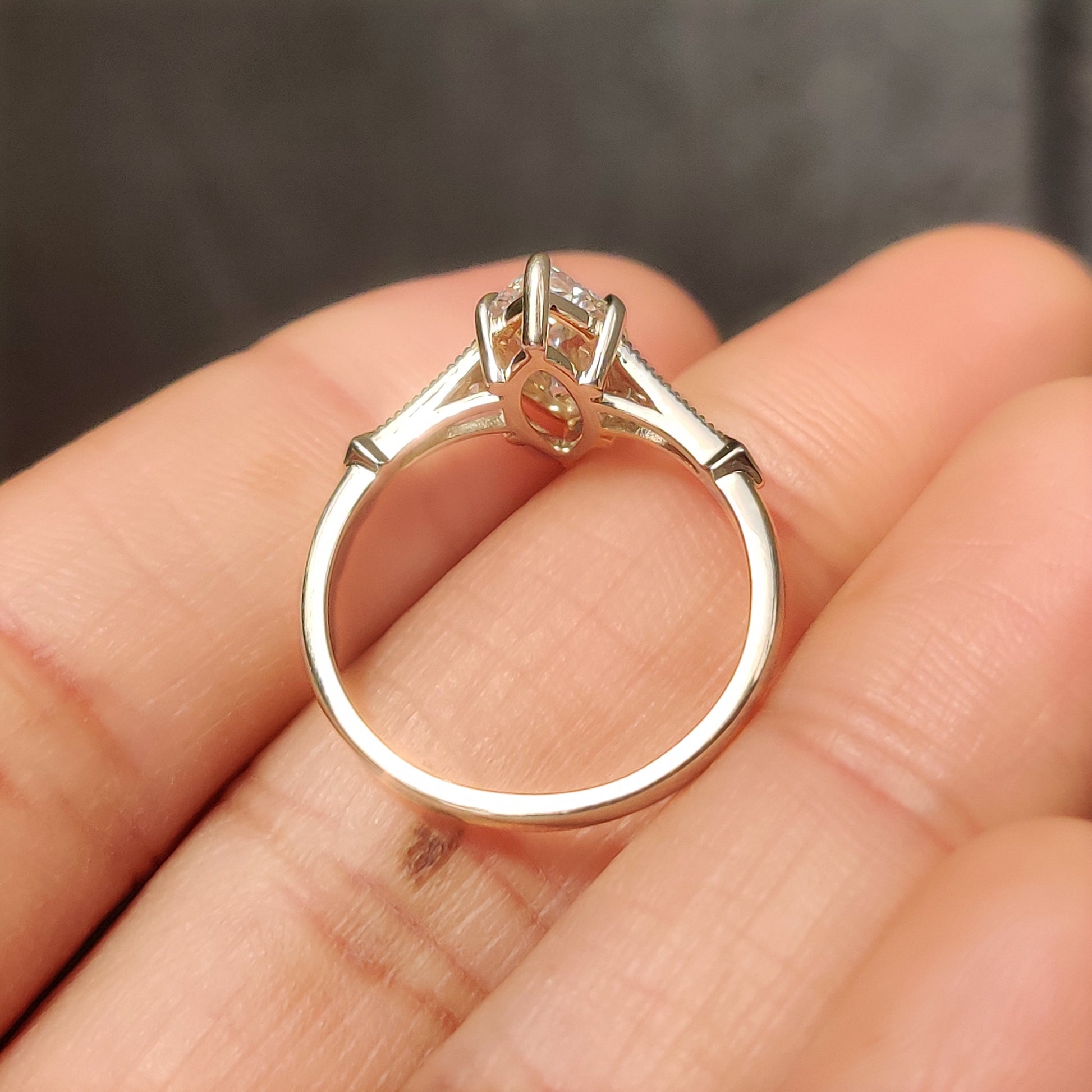 Cushion Hidden Halo Lab Grown Diamond Engagement Ring
