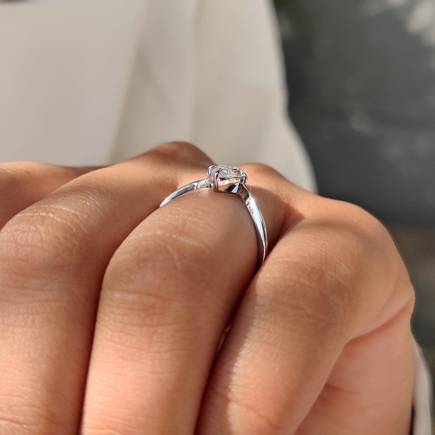Cushion Hidden Halo Lab Grown Diamond Engagement Ring