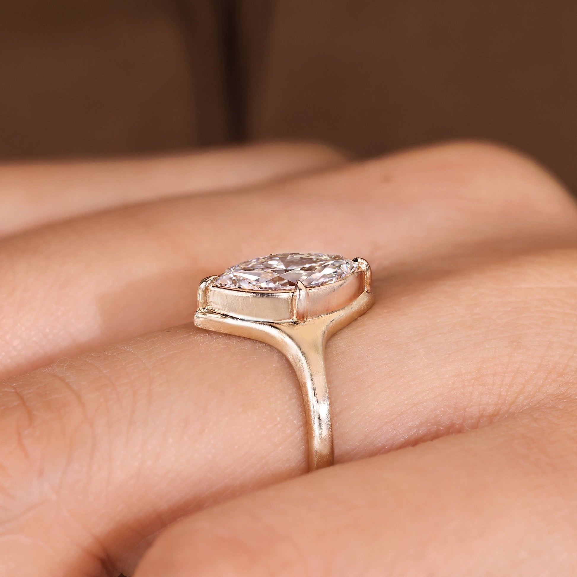 Cushion Hidden Halo Lab Grown Diamond Engagement Ring