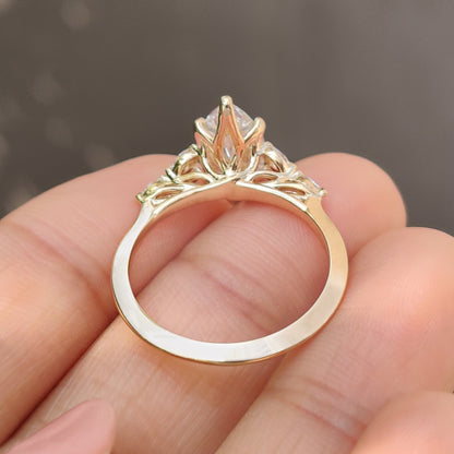 Cushion Hidden Halo Lab Grown Diamond Engagement Ring