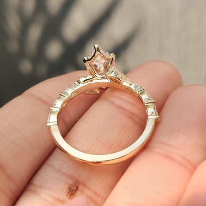 Cushion Hidden Halo Lab Grown Diamond Engagement Ring