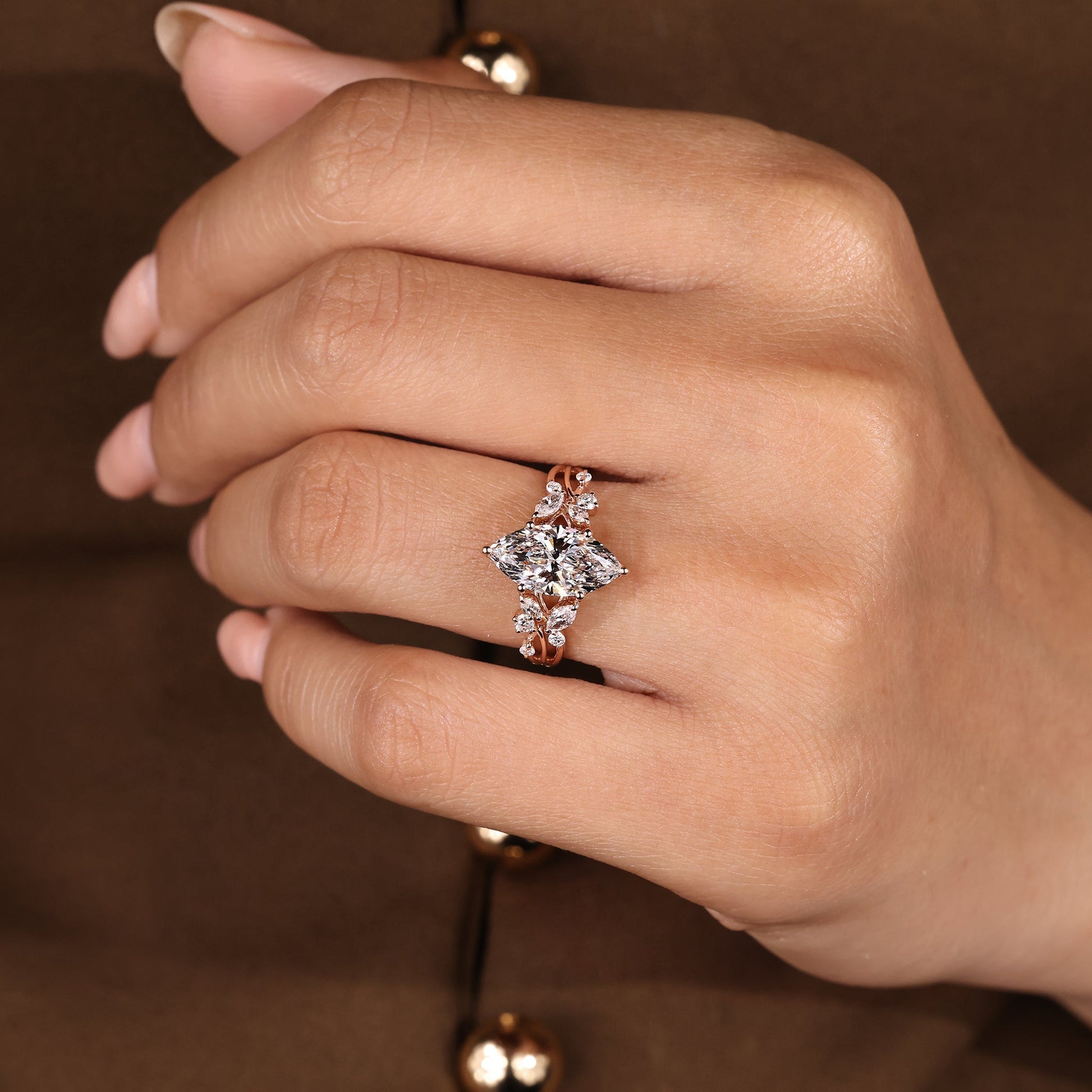 Cushion Hidden Halo Lab Grown Diamond Engagement Ring