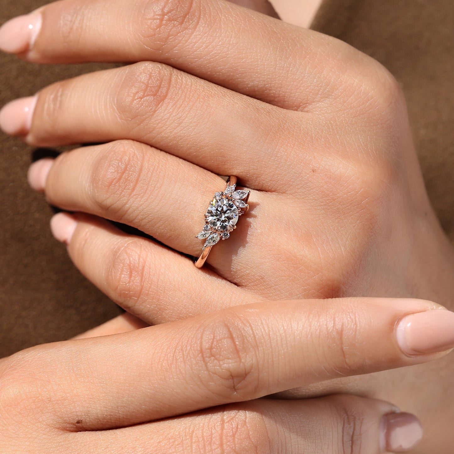 Cushion Hidden Halo Lab Grown Diamond Engagement Ring