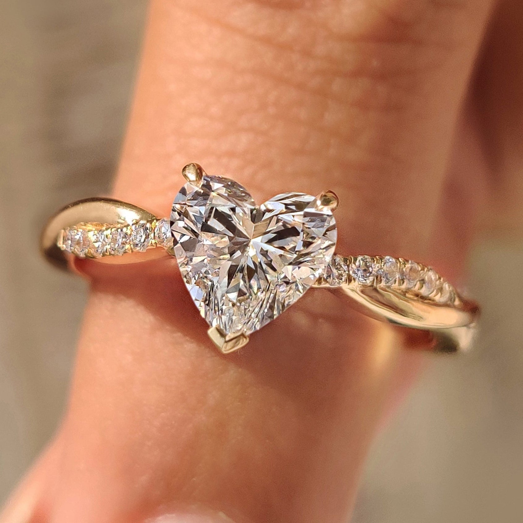 Cushion Hidden Halo Lab Grown Diamond Engagement Ring