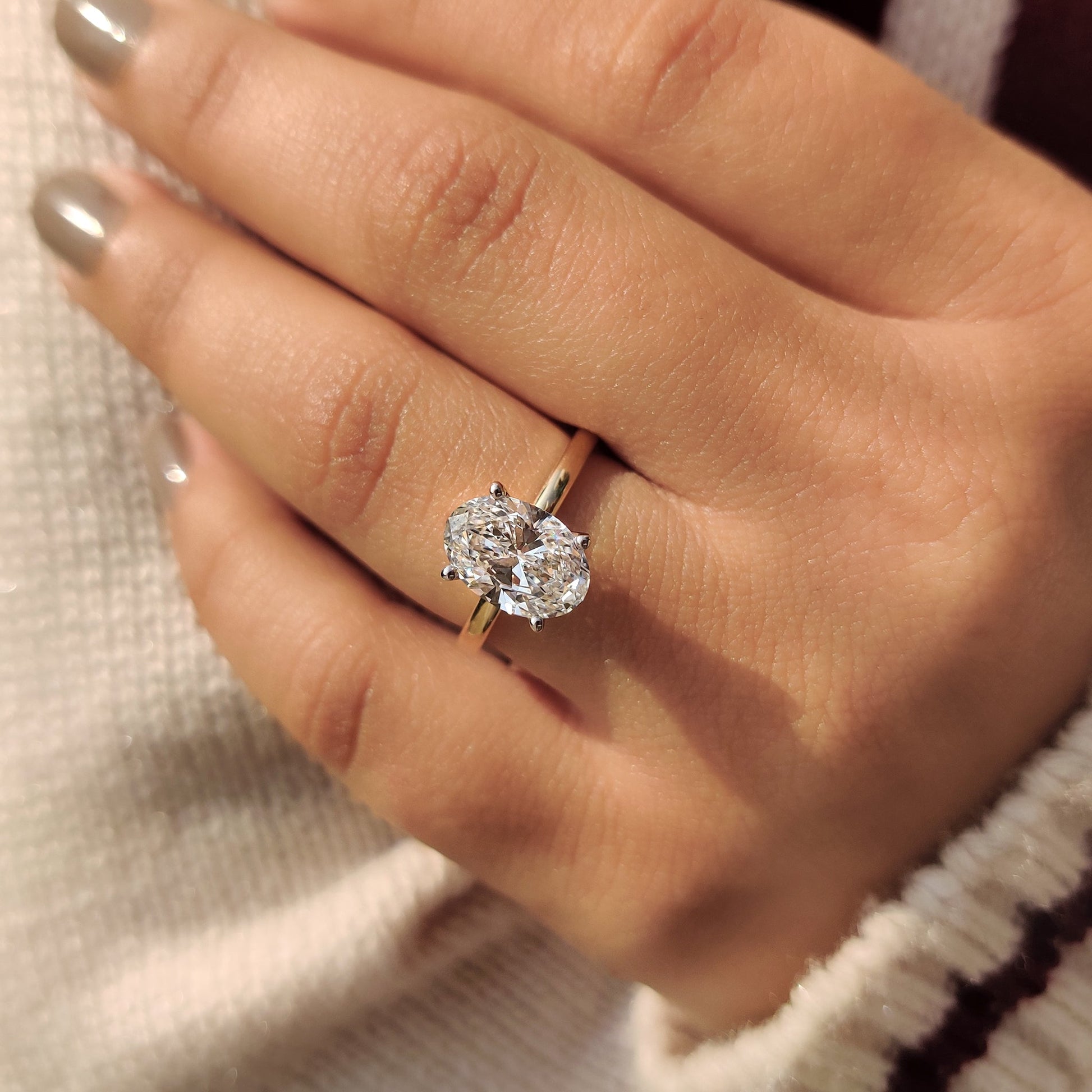 Cushion Hidden Halo Lab Grown Diamond Engagement Ring