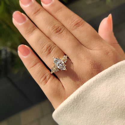 Cushion Hidden Halo Lab Grown Diamond Engagement Ring