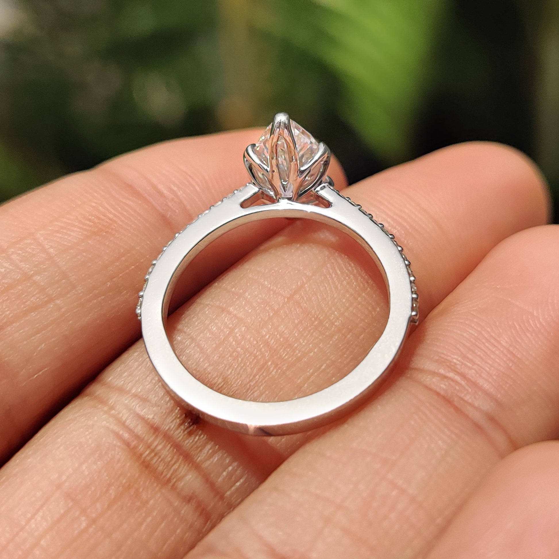 Cushion Hidden Halo Lab Grown Diamond Engagement Ring