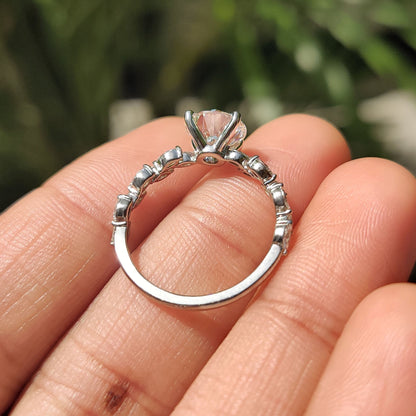 Cushion Hidden Halo Lab Grown Diamond Engagement Ring
