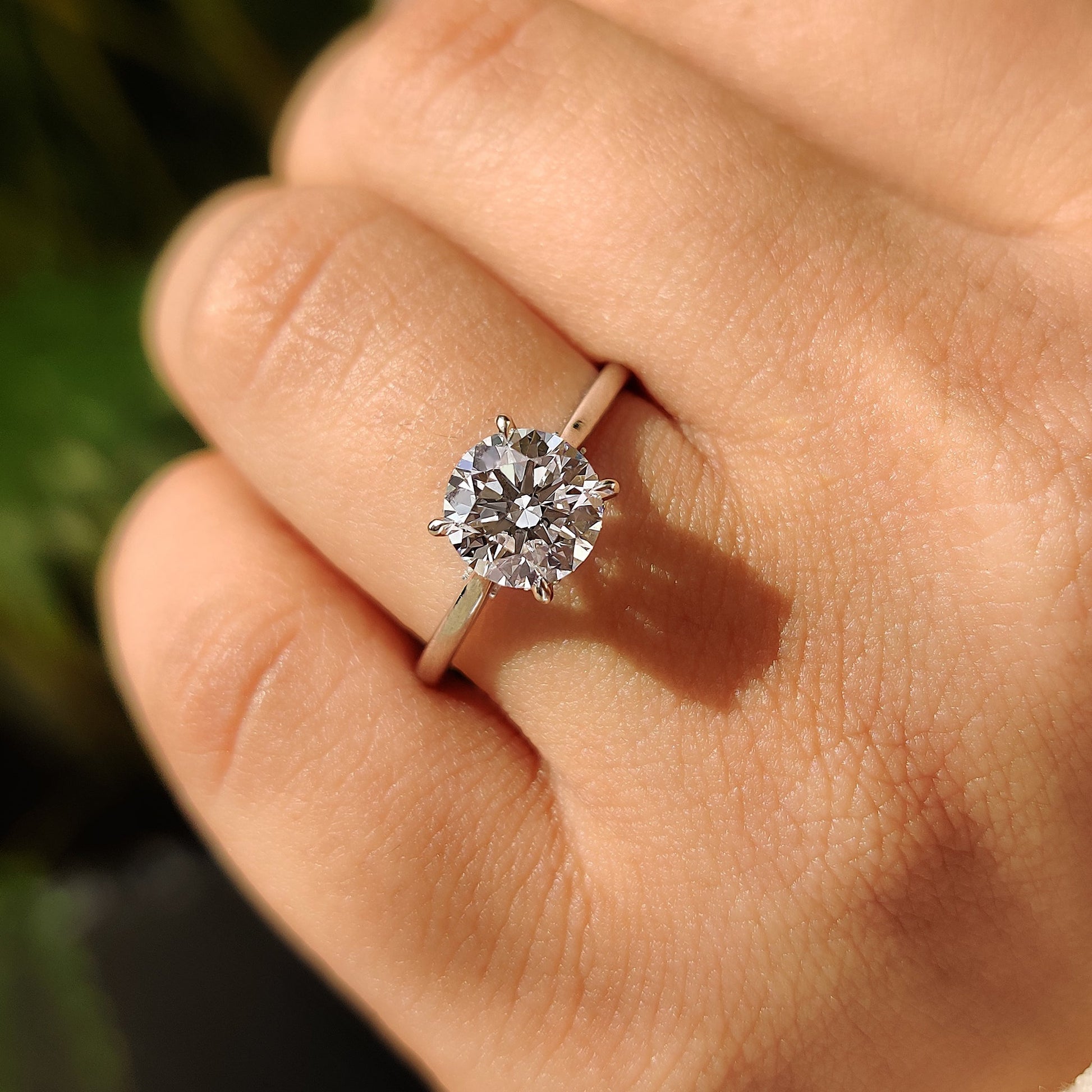 Cushion Hidden Halo Lab Grown Diamond Engagement Ring