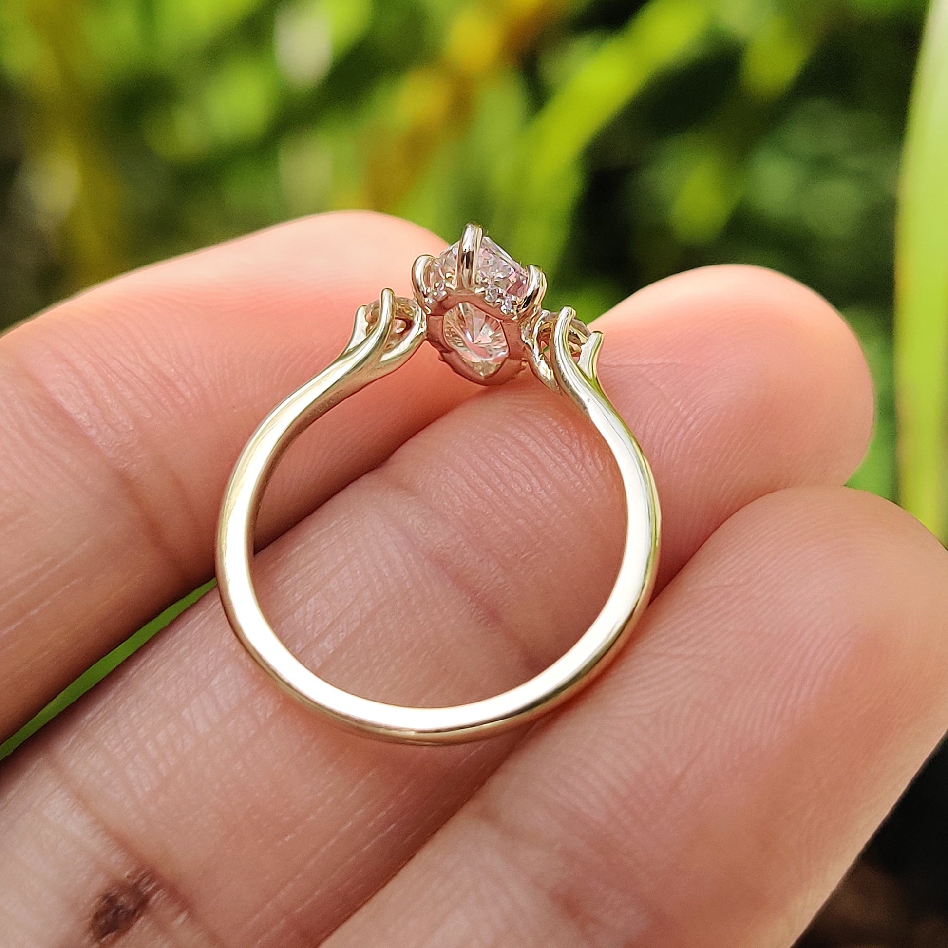 Cushion Hidden Halo Lab Grown Diamond Engagement Ring