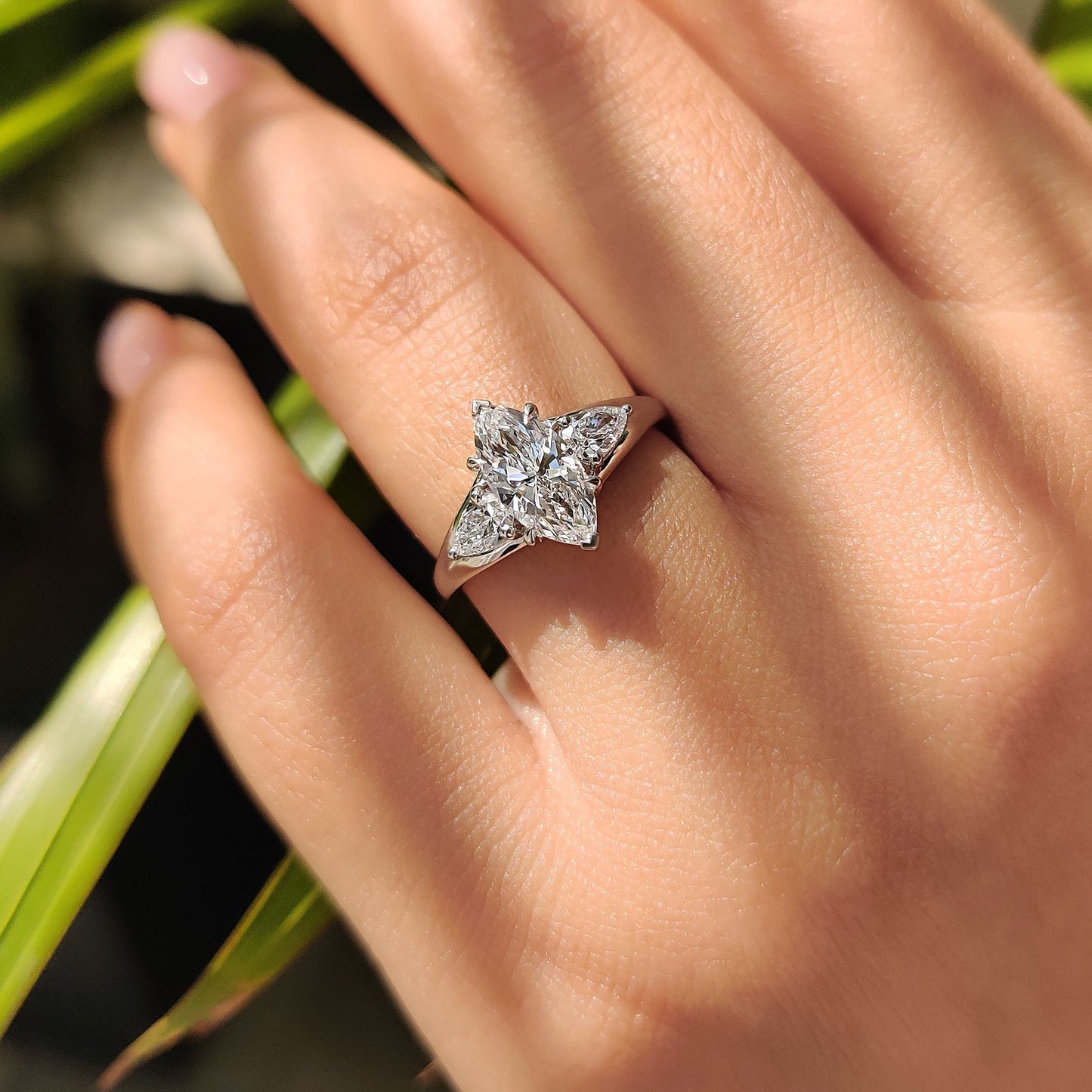 Cushion Hidden Halo Lab Grown Diamond Engagement Ring