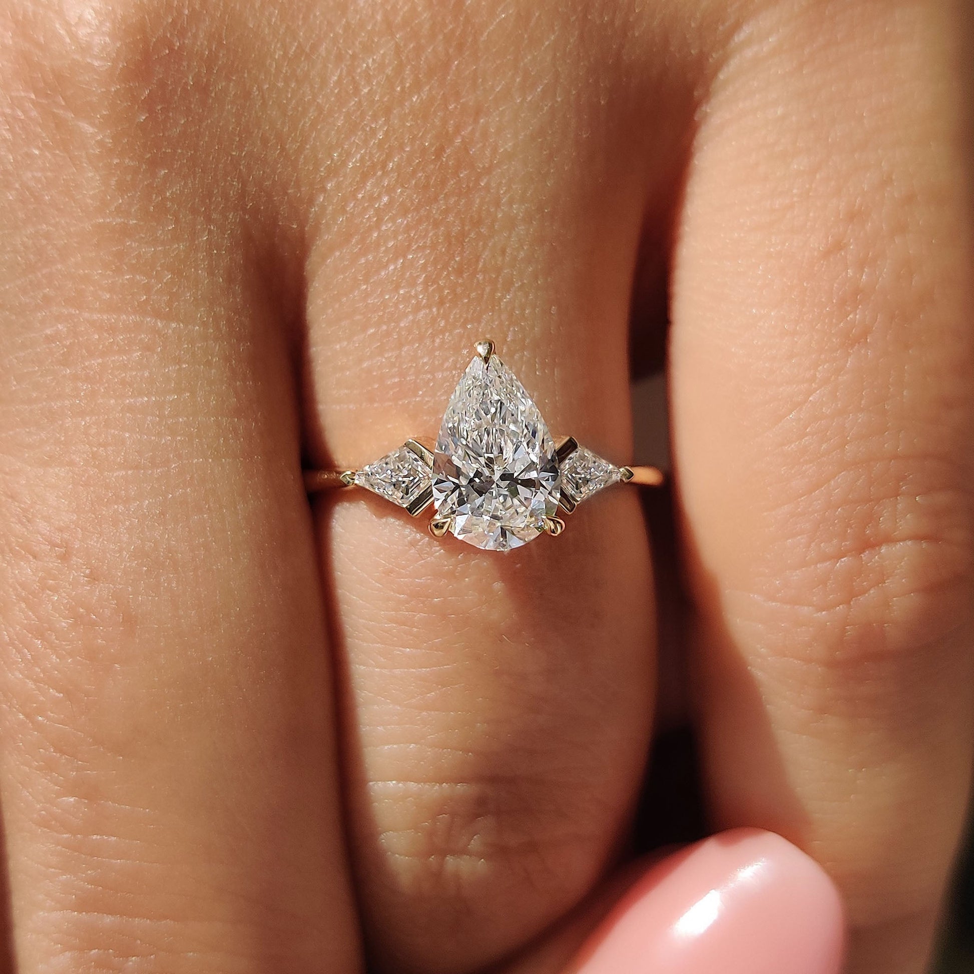 Cushion Hidden Halo Lab Grown Diamond Engagement Ring