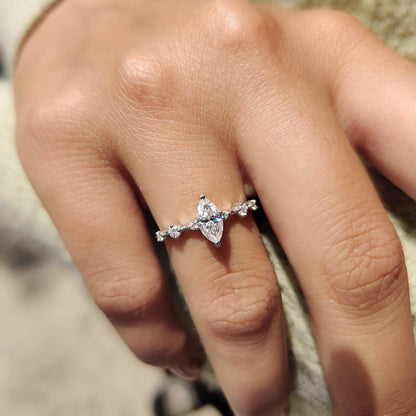 Cushion Hidden Halo Lab Grown Diamond Engagement Ring