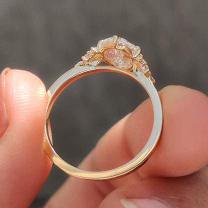 Cushion Hidden Halo Lab Grown Diamond Engagement Ring
