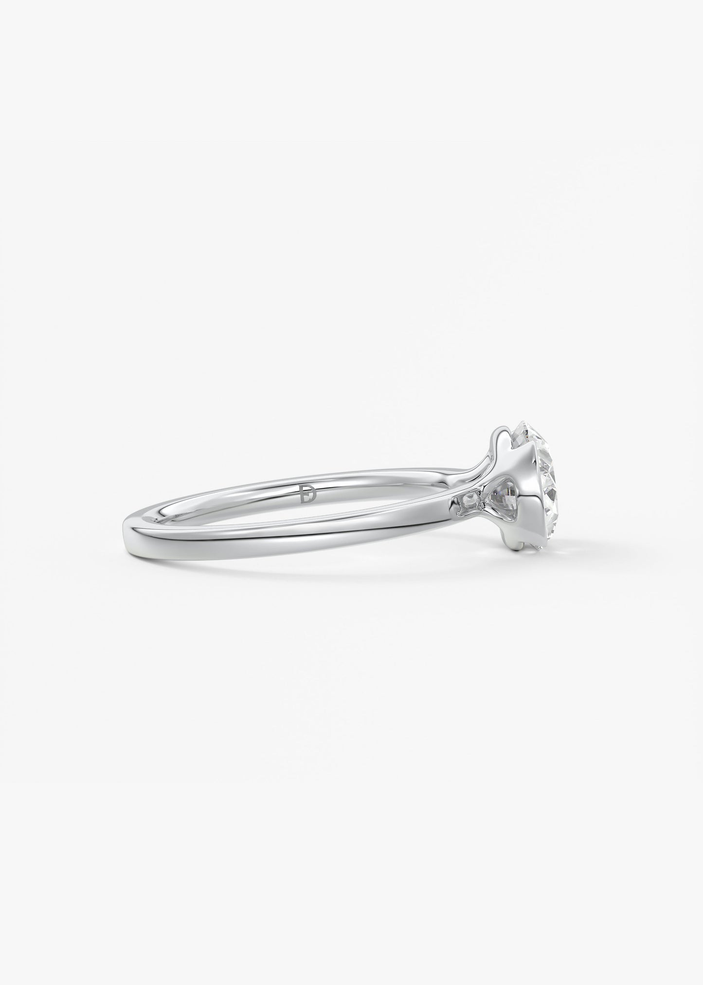 Oval Solitaire With Raised Basket Gallery Lab Grown Diamond Engagement Ring
