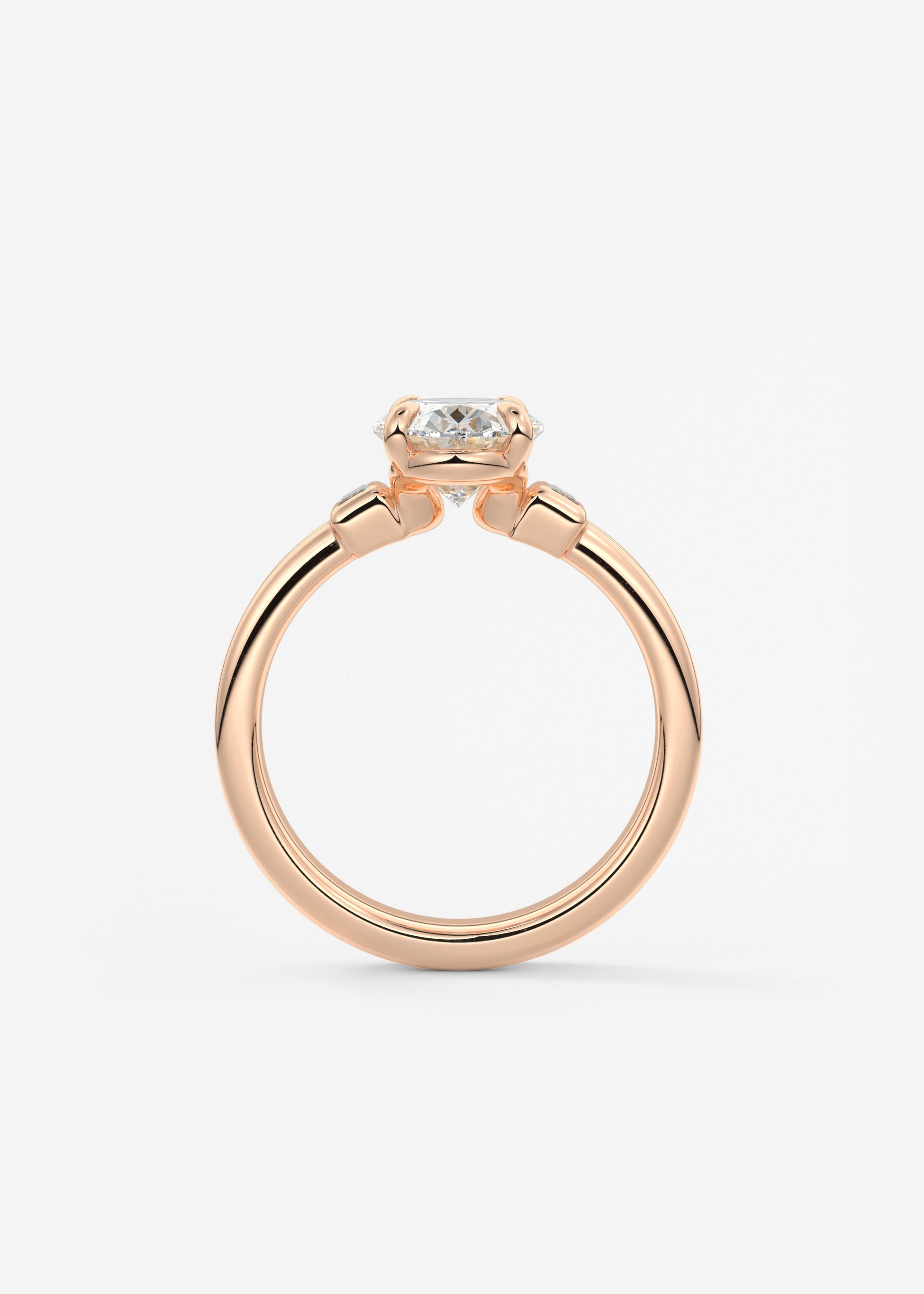 Oval Solitaire With Raised Basket Gallery Lab Grown Diamond Engagement Ring