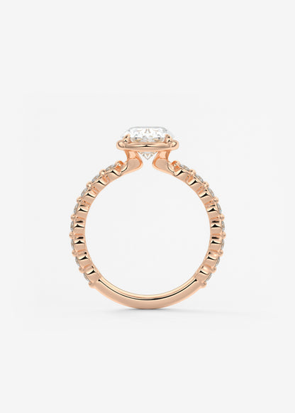 Oval Solitaire With Raised Basket Gallery Lab Grown Diamond Engagement Ring