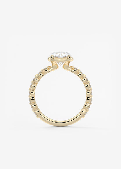 Oval Solitaire With Raised Basket Gallery Lab Grown Diamond Engagement Ring