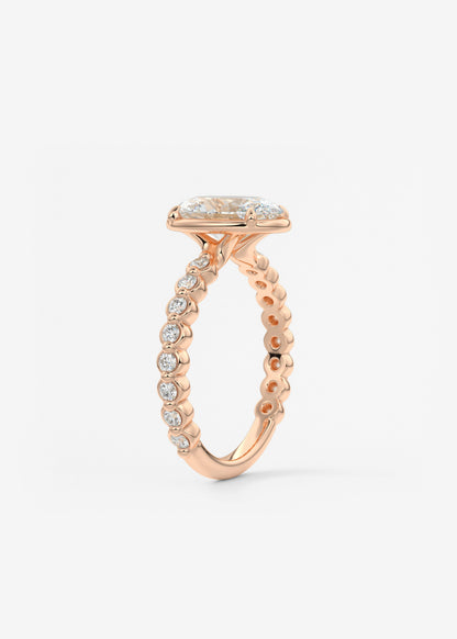 Oval Solitaire With Raised Basket Gallery Lab Grown Diamond Engagement Ring
