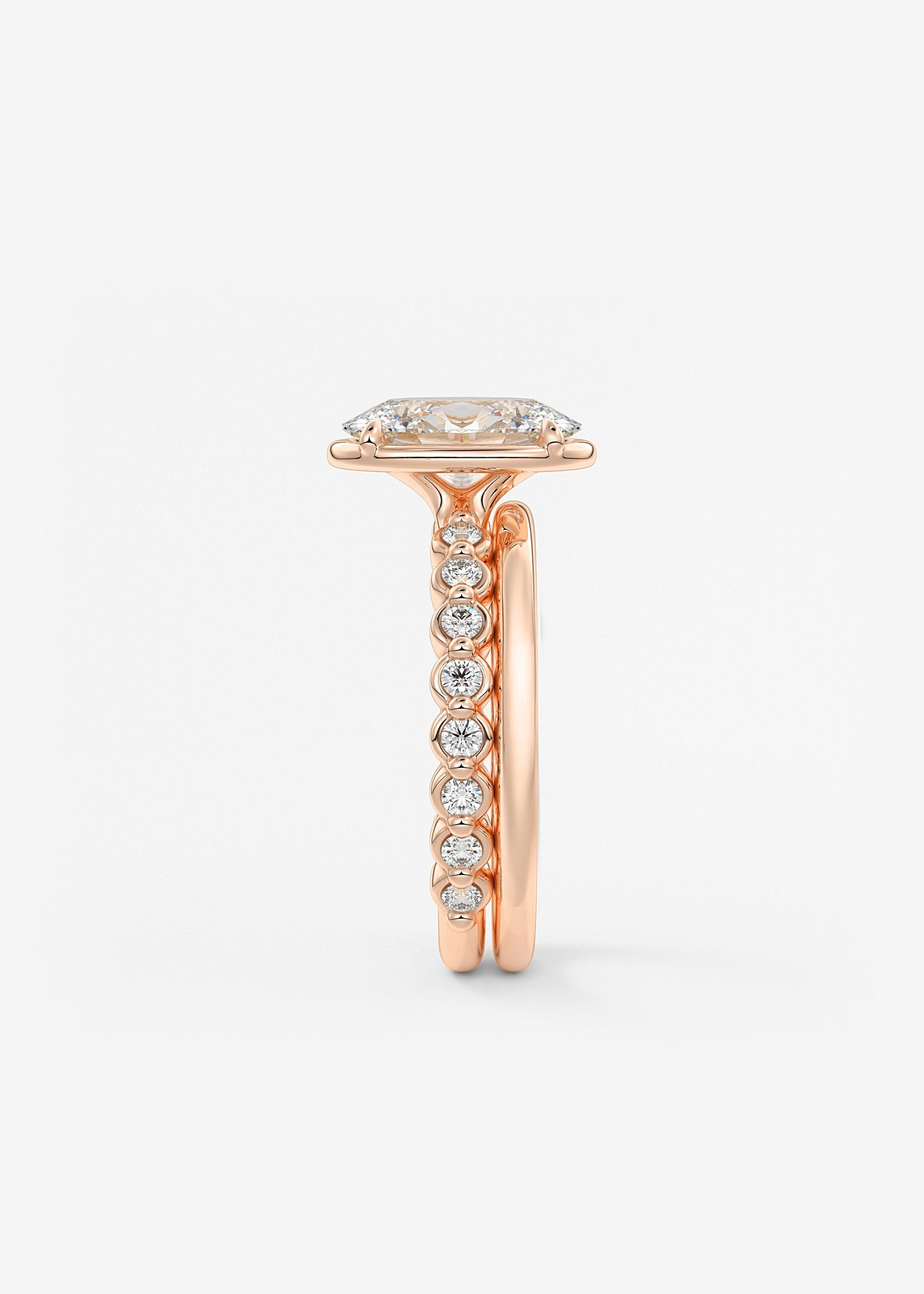 Oval Solitaire With Raised Basket Gallery Lab Grown Diamond Engagement Ring
