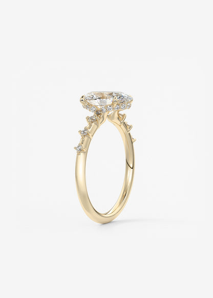Oval Solitaire With Raised Basket Gallery Lab Grown Diamond Engagement Ring
