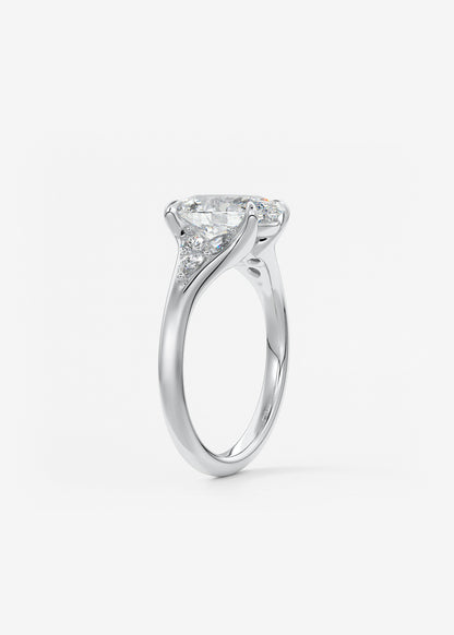Oval Solitaire With Raised Basket Gallery Lab Grown Diamond Engagement Ring
