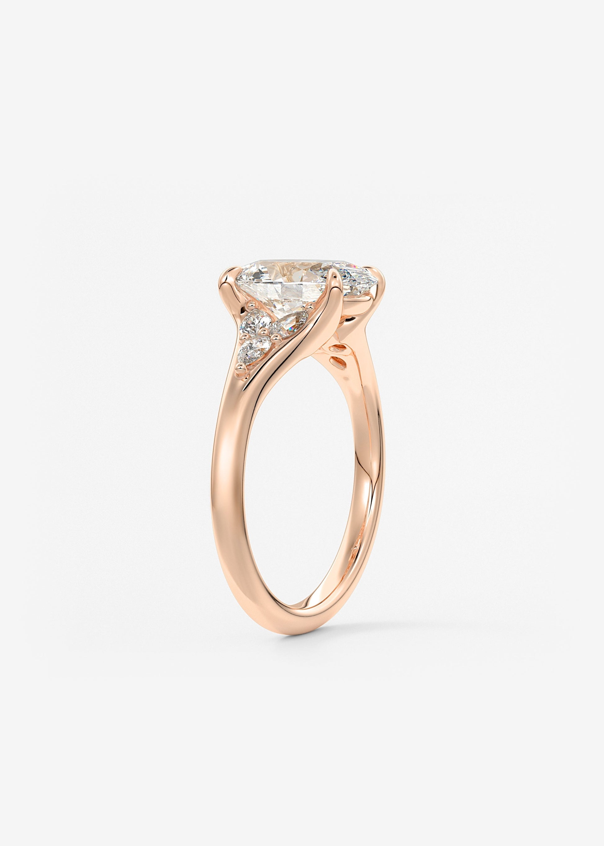 Oval Solitaire With Raised Basket Gallery Lab Grown Diamond Engagement Ring