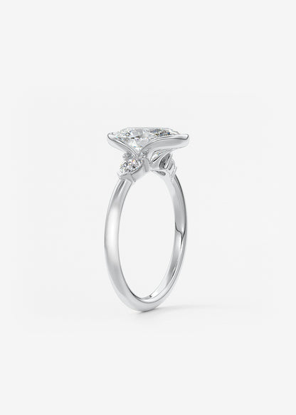 Oval Solitaire With Raised Basket Gallery Lab Grown Diamond Engagement Ring