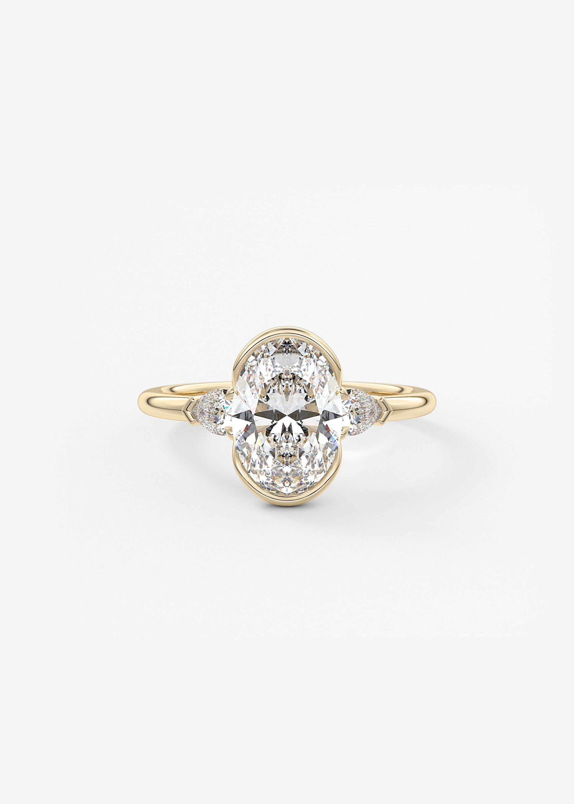 Oval Solitaire With Raised Basket Gallery Lab Grown Diamond Engagement Ring