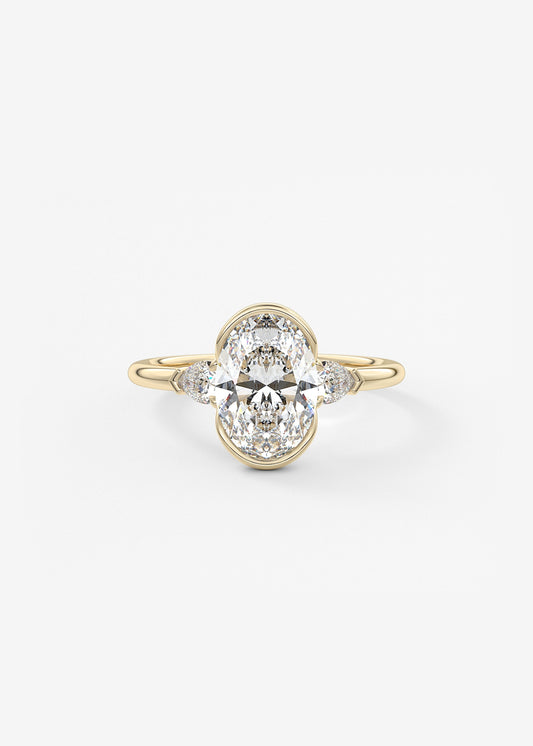 Oval Solitaire With Raised Basket Gallery Lab Grown Diamond Engagement Ring