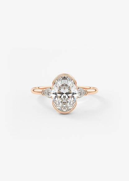 Oval Solitaire With Raised Basket Gallery Lab Grown Diamond Engagement Ring