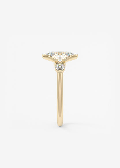 Oval Solitaire With Raised Basket Gallery Lab Grown Diamond Engagement Ring