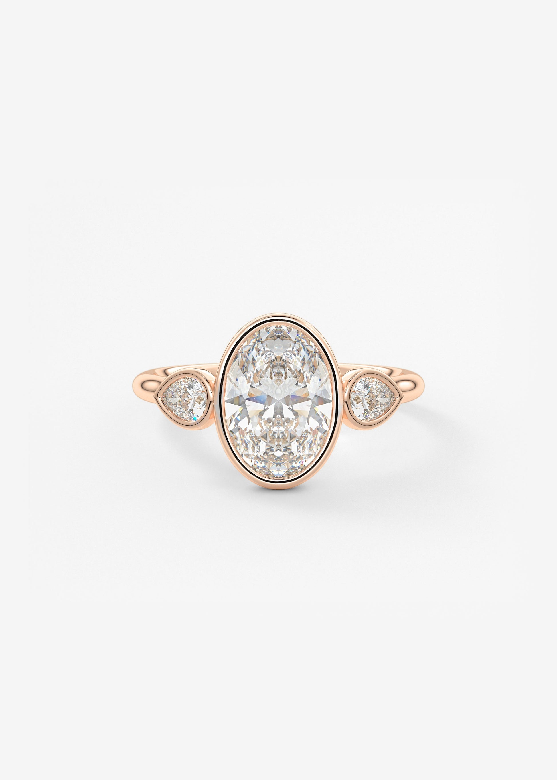 Oval Solitaire With Raised Basket Gallery Lab Grown Diamond Engagement Ring