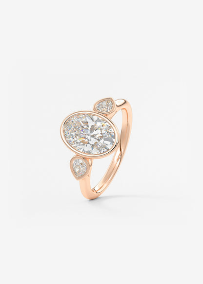 Oval Solitaire With Raised Basket Gallery Lab Grown Diamond Engagement Ring