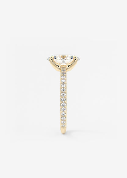 Oval Solitaire With Raised Basket Gallery Lab Grown Diamond Engagement Ring