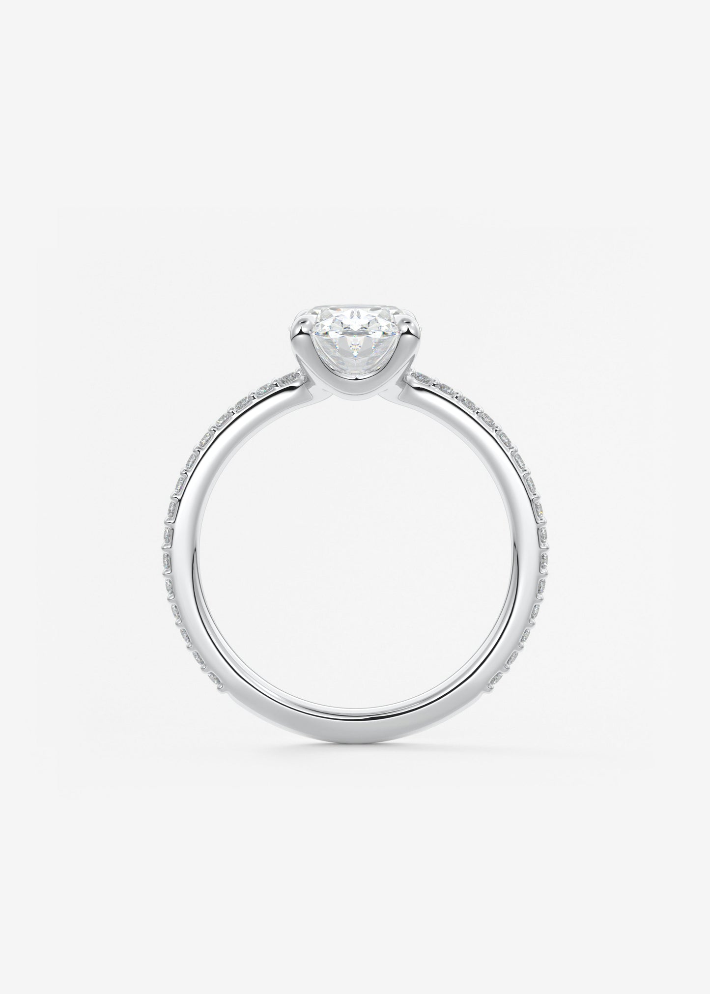 Oval Solitaire With Raised Basket Gallery Lab Grown Diamond Engagement Ring