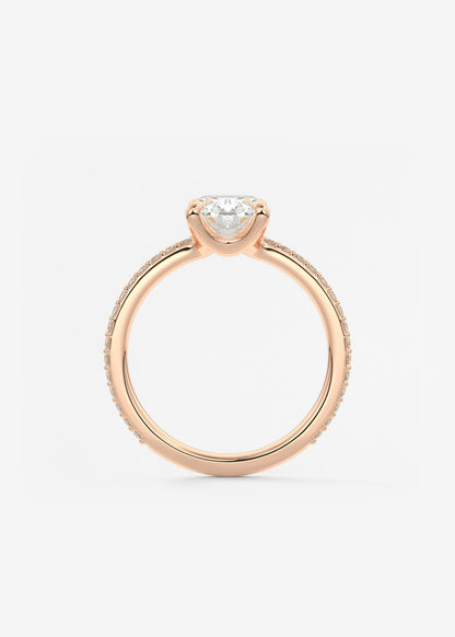 Oval Solitaire With Raised Basket Gallery Lab Grown Diamond Engagement Ring