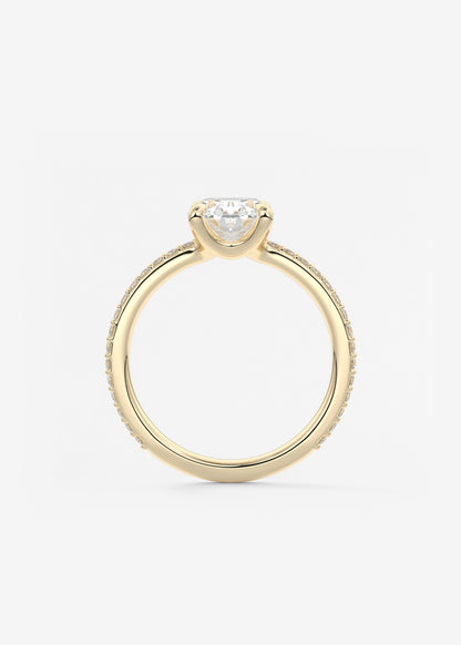 Oval Solitaire With Raised Basket Gallery Lab Grown Diamond Engagement Ring