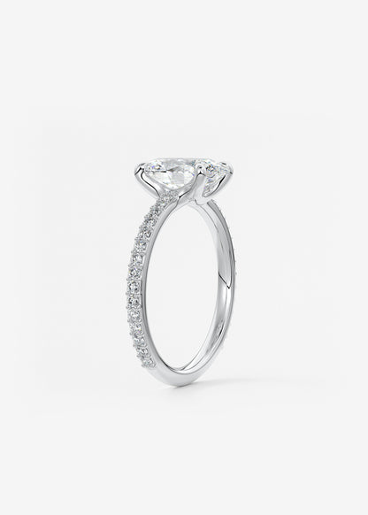 Oval Solitaire With Raised Basket Gallery Lab Grown Diamond Engagement Ring