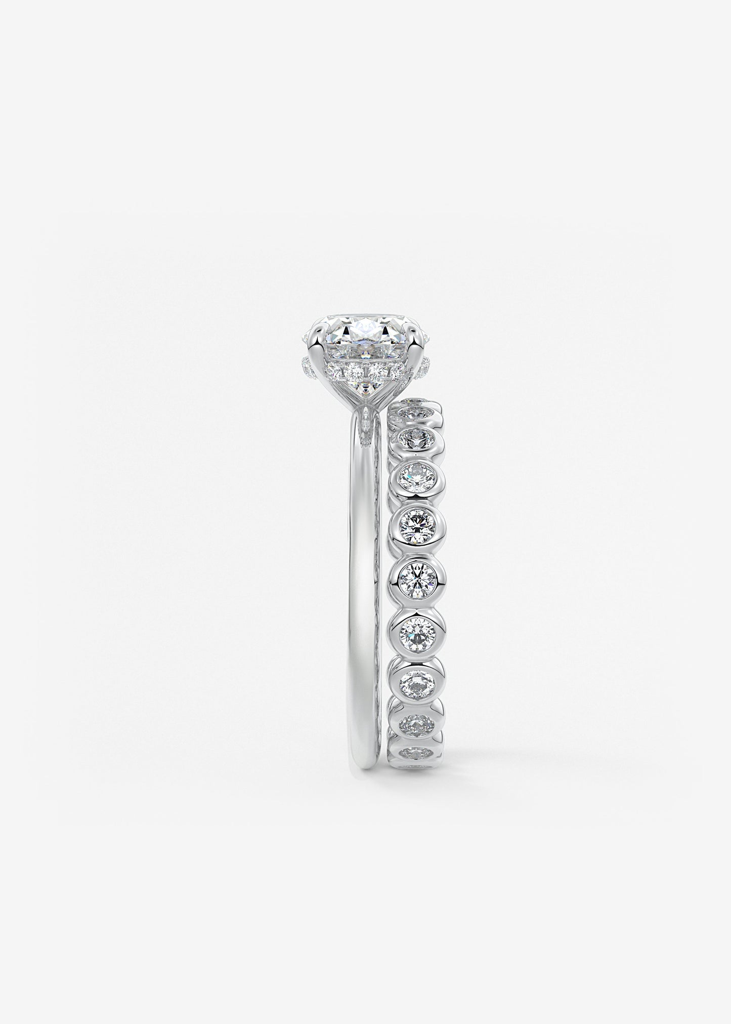 Oval Solitaire With Raised Basket Gallery Lab Grown Diamond Engagement Ring