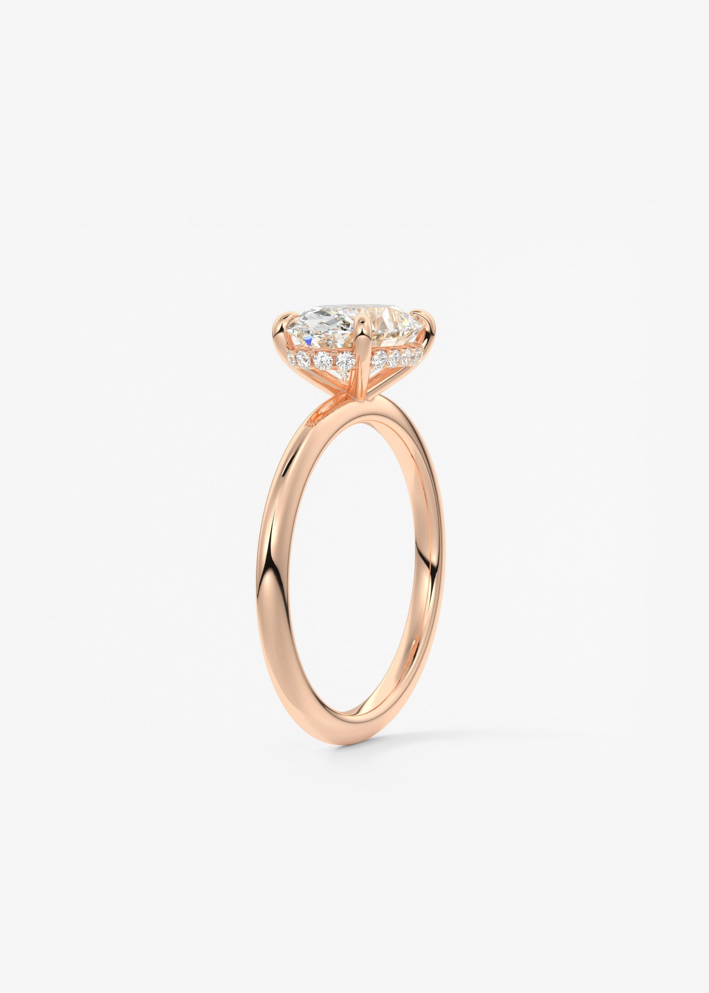 Oval Solitaire With Raised Basket Gallery Lab Grown Diamond Engagement Ring