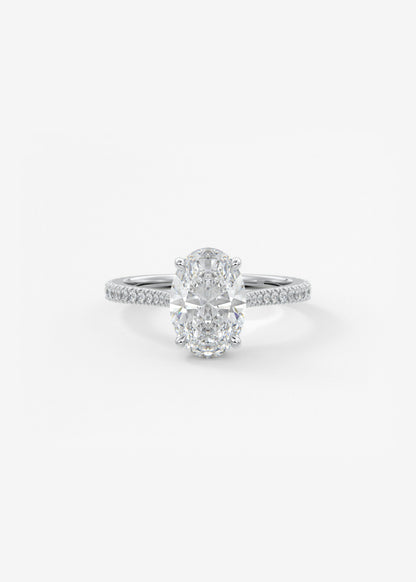 Oval Solitaire With Raised Basket Gallery Lab Grown Diamond Engagement Ring