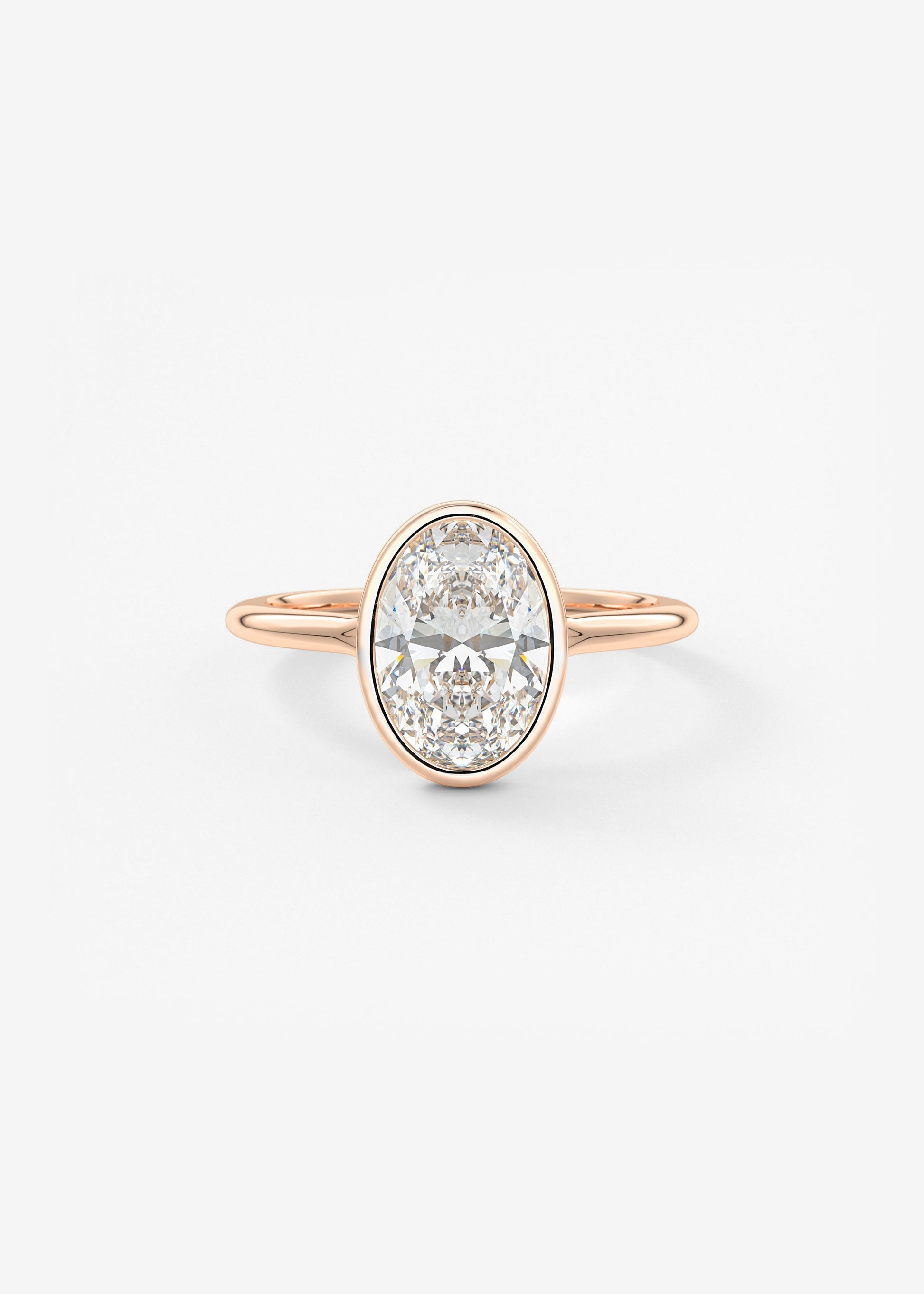 Oval Solitaire With Raised Basket Gallery Lab Grown Diamond Engagement Ring