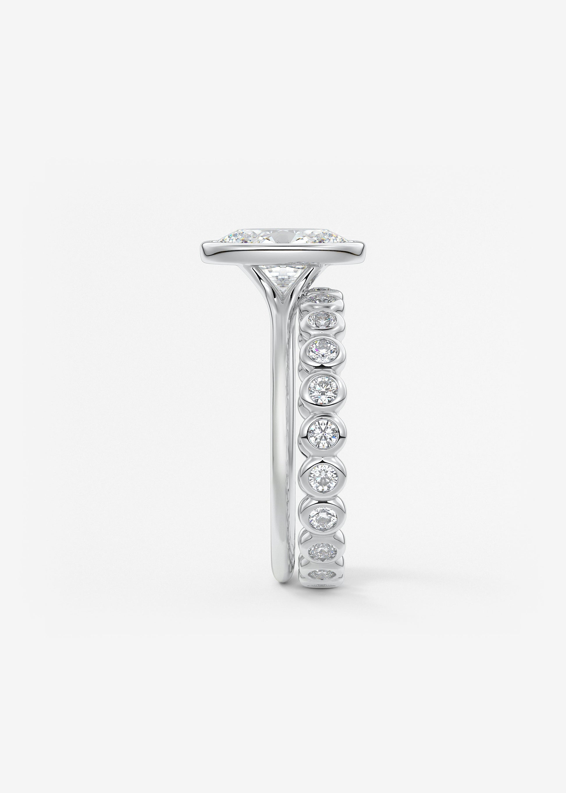 Oval Solitaire With Raised Basket Gallery Lab Grown Diamond Engagement Ring