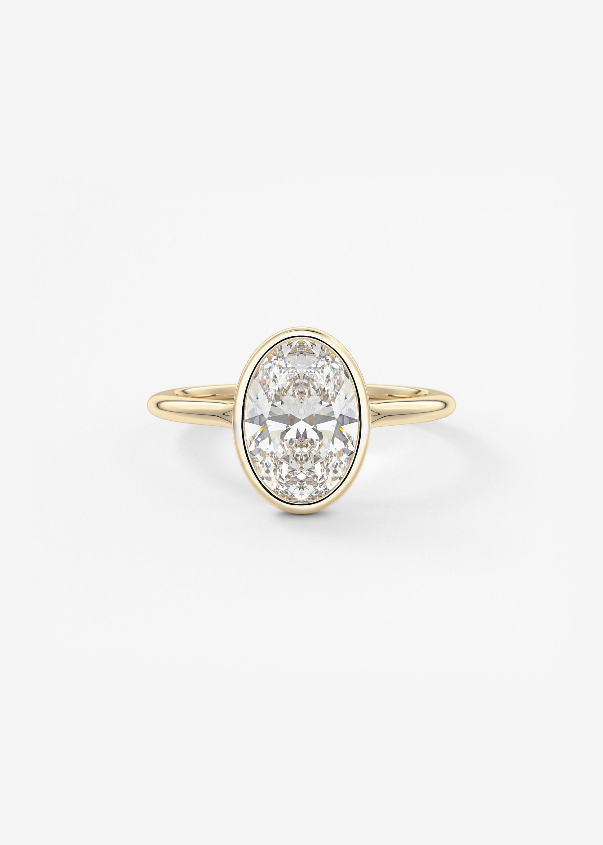 Oval Solitaire With Raised Basket Gallery Lab Grown Diamond Engagement Ring