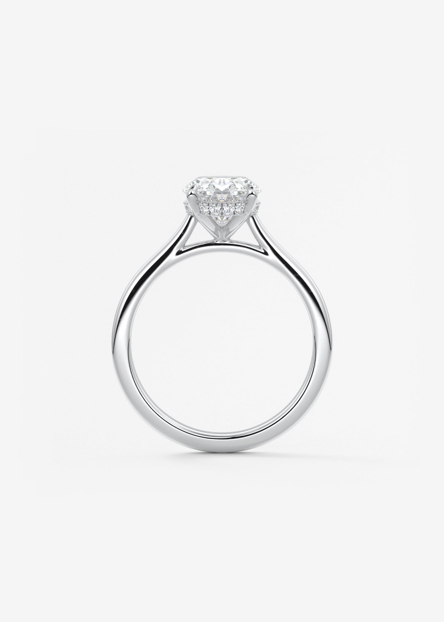 Oval Solitaire With Raised Basket Gallery Lab Grown Diamond Engagement Ring