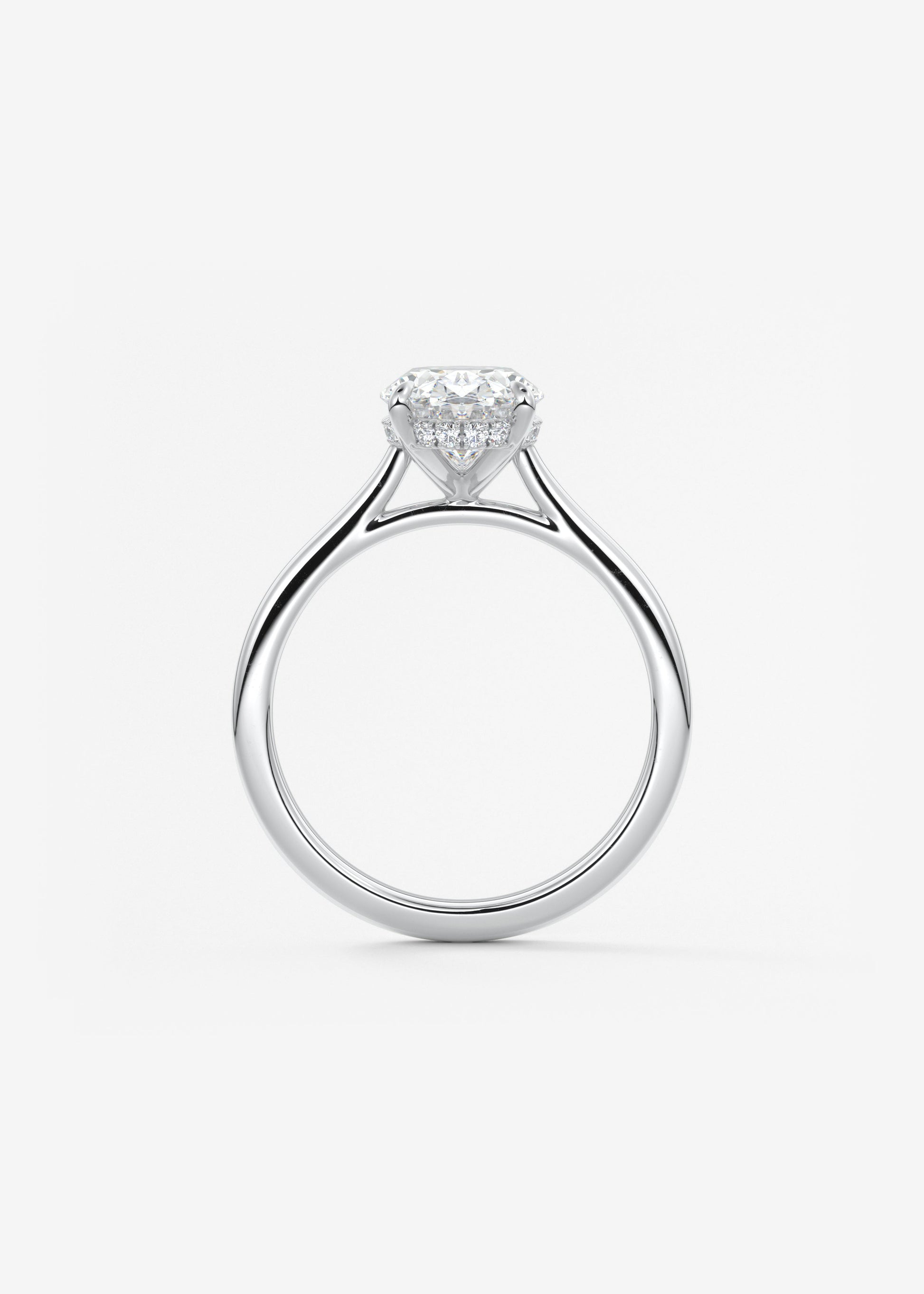 Oval Solitaire With Raised Basket Gallery Lab Grown Diamond Engagement Ring