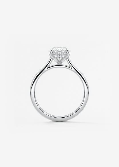 Oval Solitaire With Raised Basket Gallery Lab Grown Diamond Engagement Ring